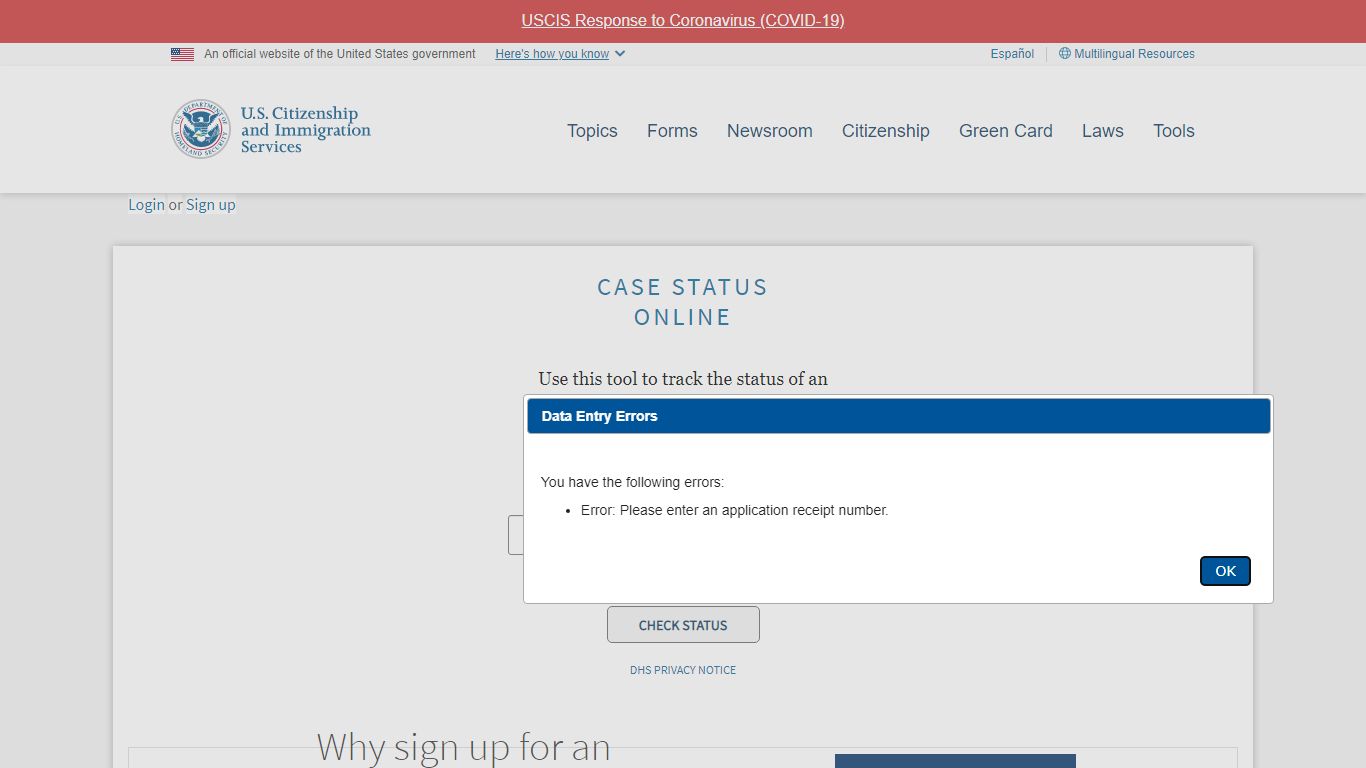 Case Status Online